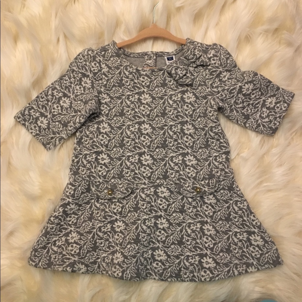 Janie and Jack Gray Dropped Waist Dress 12-18 mo.